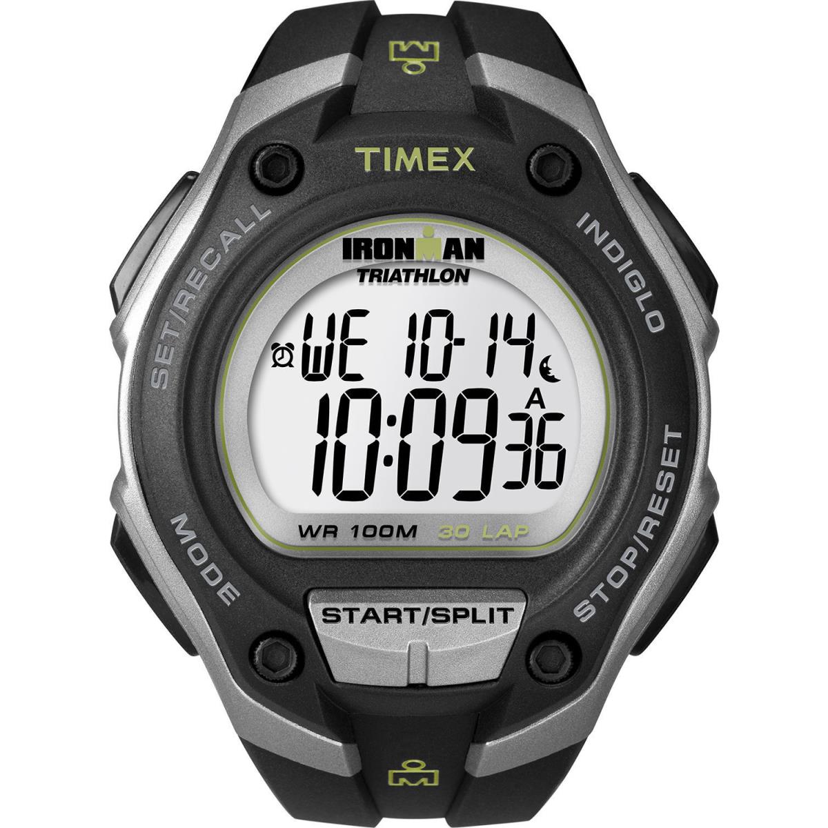 Timex T5K412 Men`s Ironman Resin 30-Lap Watch Alarm Chronograph Indiglo