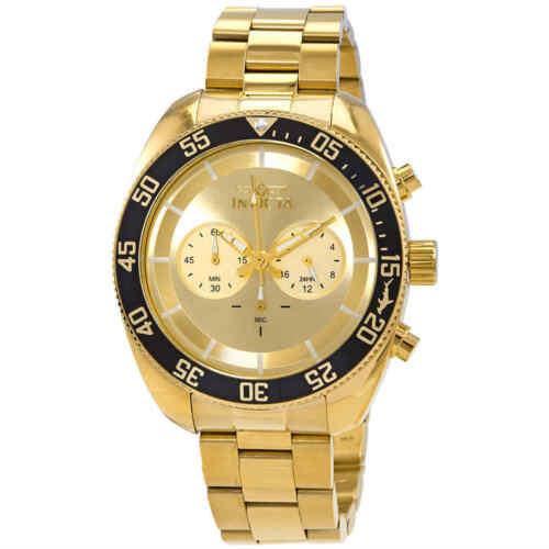 Invicta 30059 Pro Diver Men`s 48mm Chronograph Gold-tone Gold Dial Analog Watch