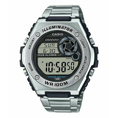 Casio MWD100HD-1AV 10 Year Battery Watch 100 Meter WR Bracelet 5 Alarms