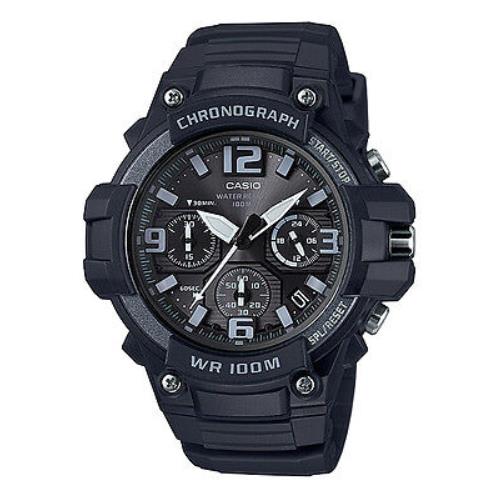 Casio MCW100H-1A3V Chronograph Watch Black Resin Band 100 Meter WR Date