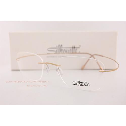 Silhouette Eyeglass Frames Tma Must Collection 5515 CR 7530 Gold Titan 54