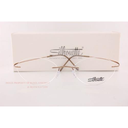 Silhouette Eyeglass Frames Tma Must Collection 5515 CV 8540 Matte Gold Sz 50