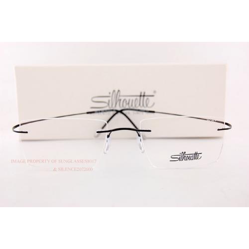 Silhouette Eyeglass Frames Tma Must Collection 5515 CL 9040 Black Titan 52