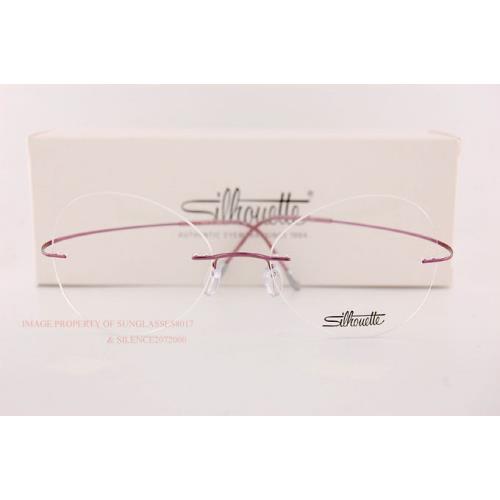 Silhouette Eyeglass Frames Tma Must Collection 5515 CS 3540 Mauve Titan 52