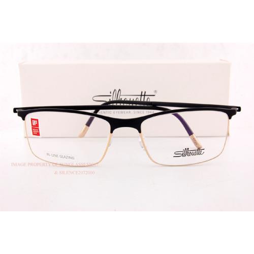 Silhouette Eyeglass Frames Urban Fusion Fullrim 2904 6050 Black/gold SZ 52