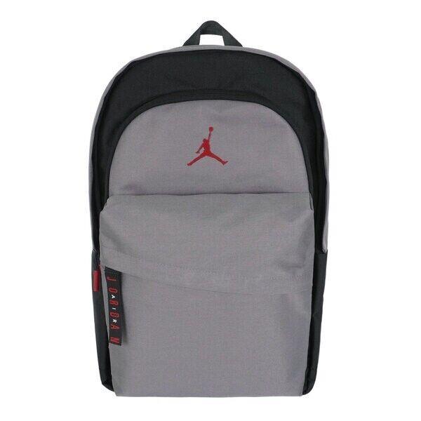 Nike Air Jordan Patrol School Backpack 15 Laptop Gray Black Red Book 9A0172