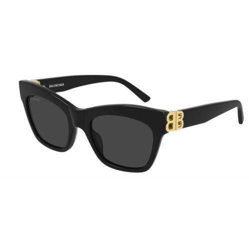 Balenciaga BB 0132S 001 Black Gold/gray Butterfly Women`s Sunglasses