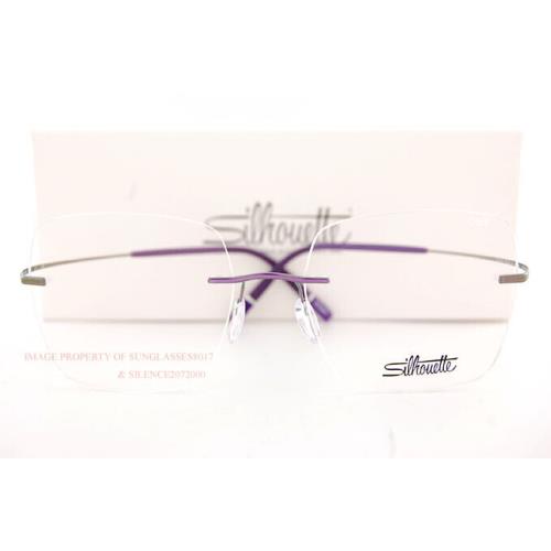 Silhouette Eyeglass Frames Tma The Icon 5541 IU 4140 Iridescent Violet Titan