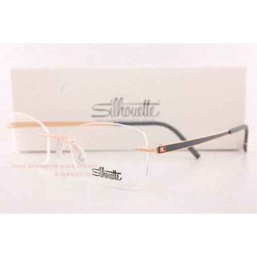 Silhouette Eyeglass Frames Momentum 5529/HC 6520 Rose Gold/highland Grey 52