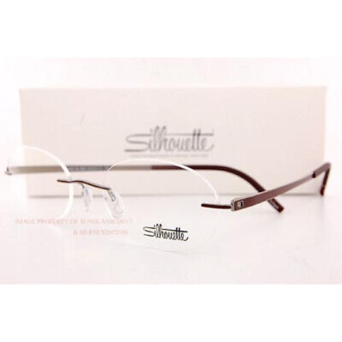 Silhouette Eyeglass Frames Momentum 5529/GA 6060 Ruthenium/cohiba Brown 52