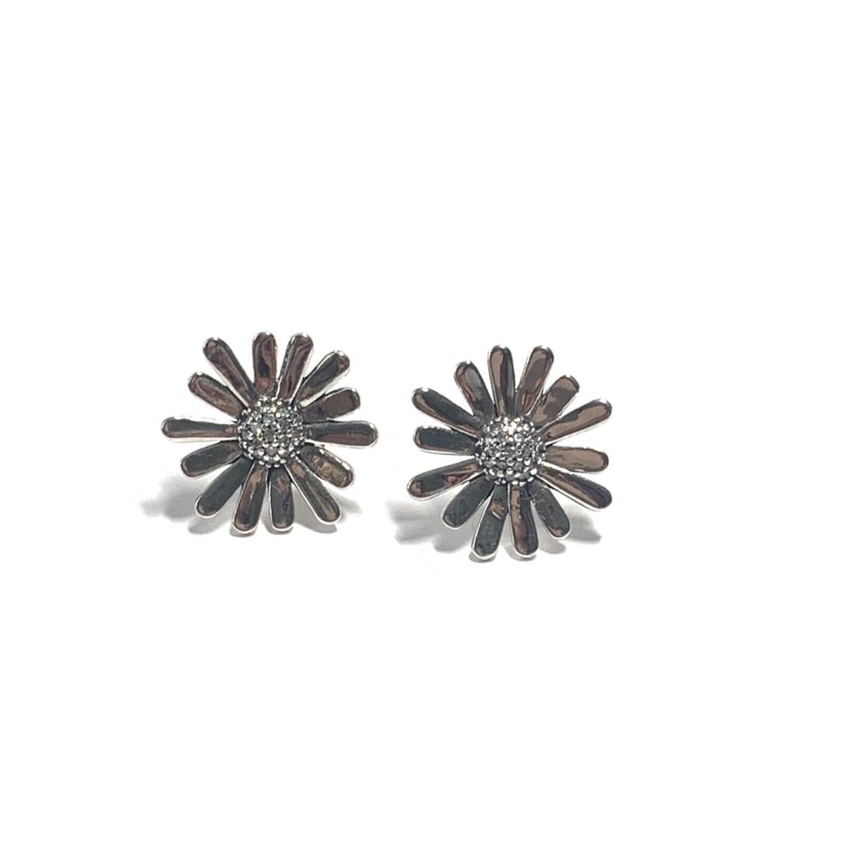 Pandora Pave Daisy Flower St Earrings