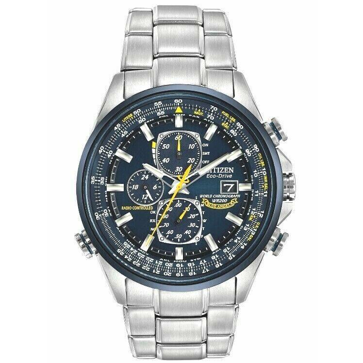 Citizen Blue Angels World Chrono Stainless Steel Men s Watch AT8020-54L