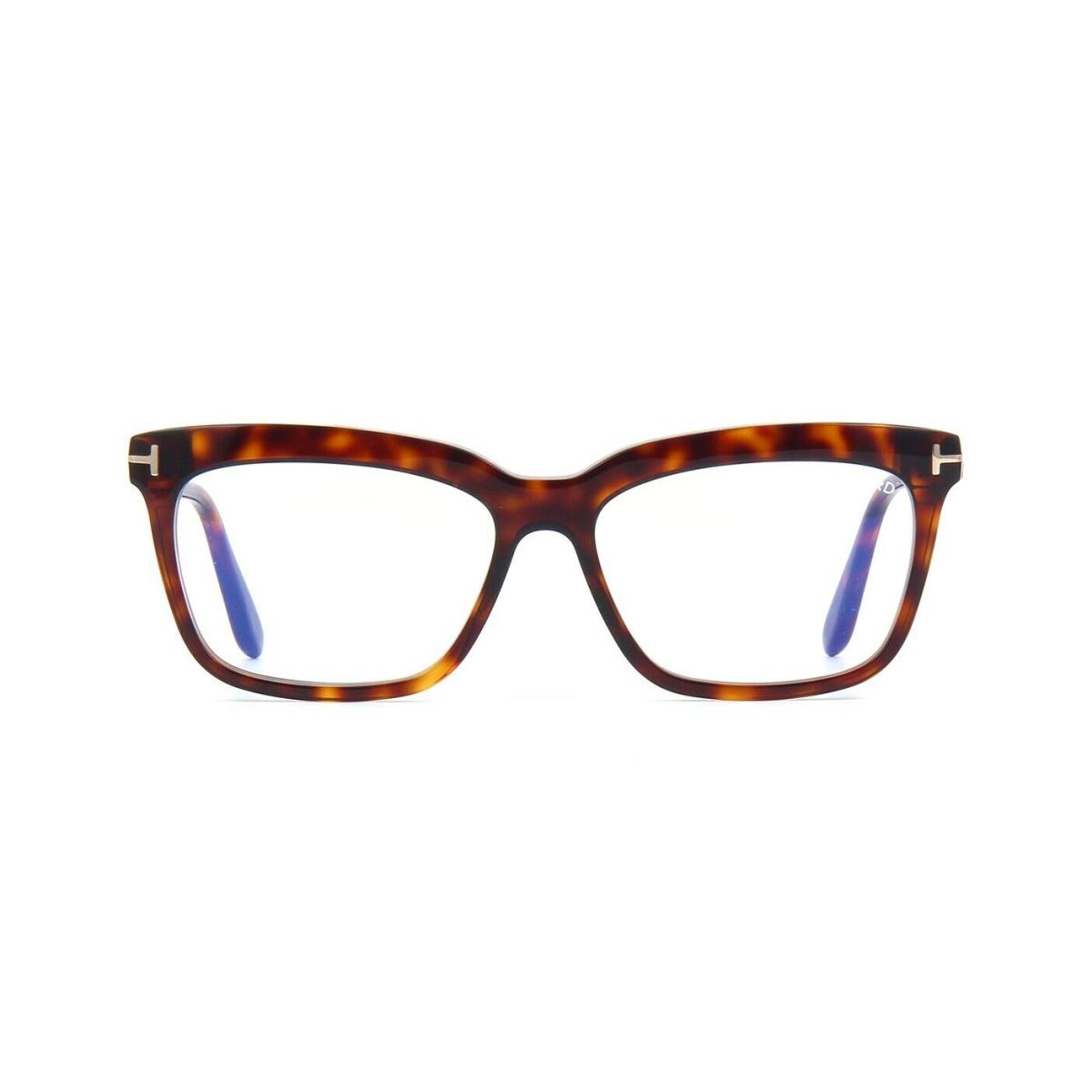 Tom Ford FT 5686-B Blue Block Red Havana 054 Eyeglasses