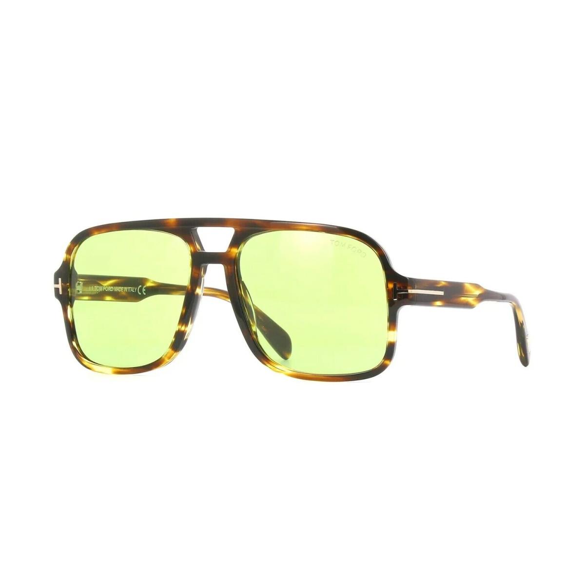 Tom Ford FALCONER-02 FT0884 Light Havana/green 52N Sunglasses