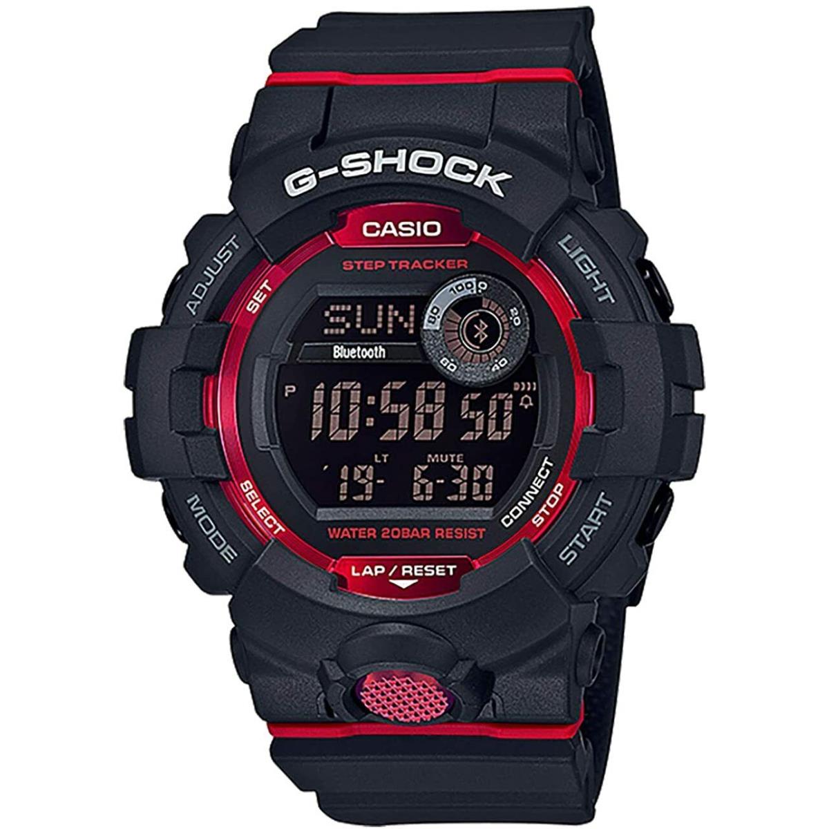 Casio G-shock Digital Bluetooth Watch Black / Red Resin GBD-800-1 / GBD800-1 - Band: Black