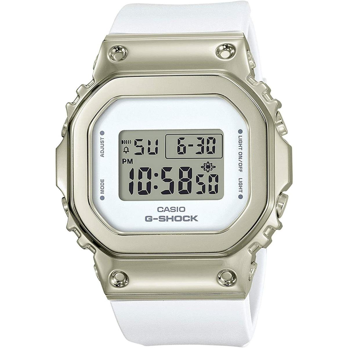 Casio G-shock Square Digital Watch White Resin GMS-5600G-7 / GMS5600G-7 - Gray Dial, White Band