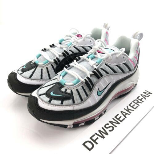 Nike Air Max 98 Women`s 6.5 Running Shoes Aurora Green AH6799 065 No Lid