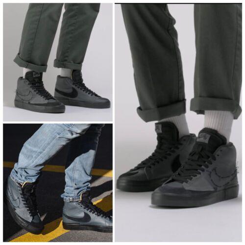 Nike Nen SB Zoom Blazer Mid Edge Iron Grey Casual Shoes Size 9.5 DA2189-001 - Gray