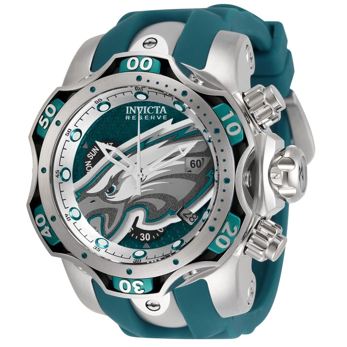 Invicta 33084 Venom Nfl Philadelphia Eagles Swiss Chronograph Watch 52.5MM