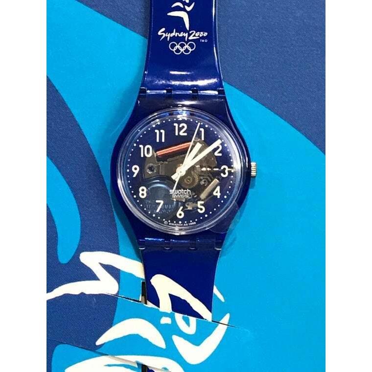 Condition Swatch Special Glorious Blue 2000 Sydney Olympics GN182 Watch Rare - Blue