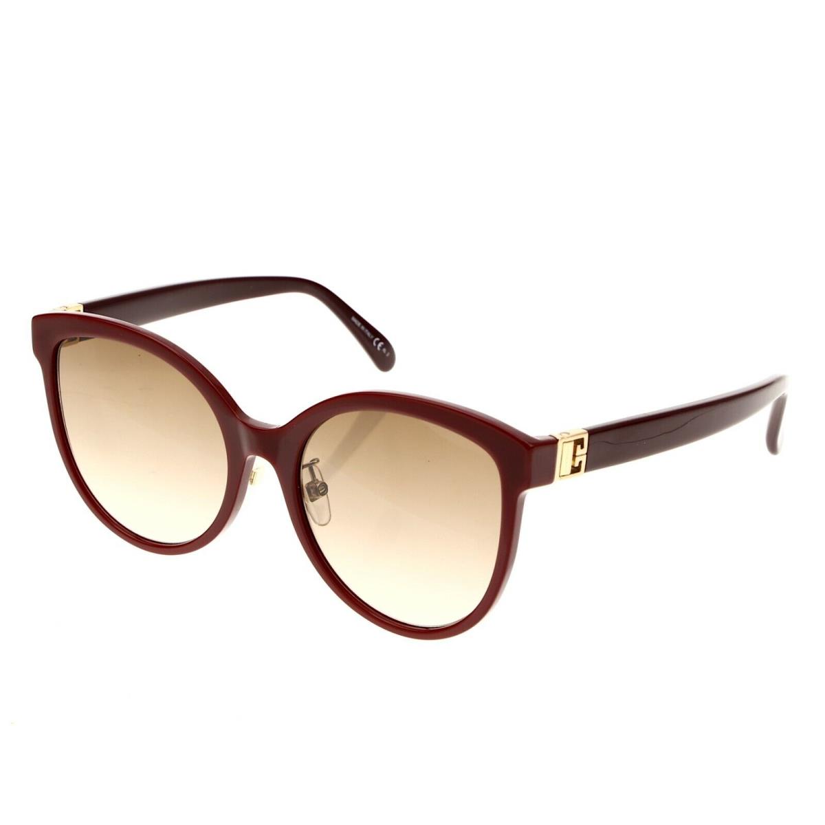 Givenchy 56mm Round Gradient Brown / Burgundy Sunglasses S2839