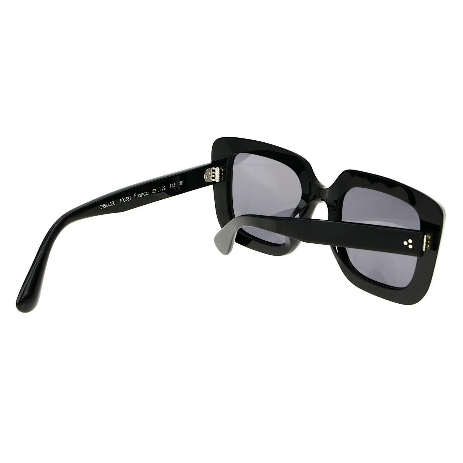 Oliver Peoples Franca 52mm Polarized Black Oversized Square Sunglasses  S3021 - Oliver Peoples sunglasses - 827934451391 | Fash Brands