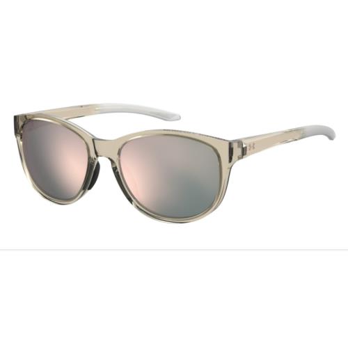 Under Armour Ua 0014/G/S 010A/0J Beige/rose Gold Mirrored Sunglasses