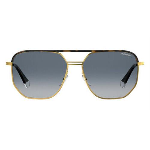 Polaroid 2090/S/X Sunglasses Blue Havana Gold Navigator 58mm