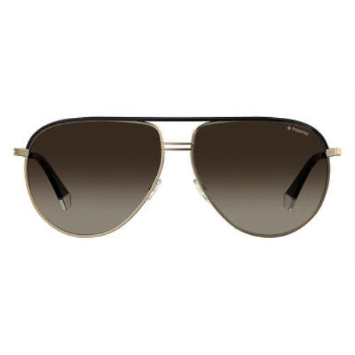 Polaroid 2089/S/X Sunglasses Men Gold Brown Aviator 61mm