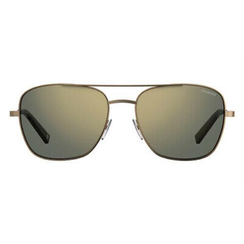 Polaroid 2068/S/X Sunglasses Semi Matte Bronze Navigator 58mm