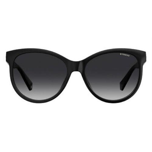 Polaroid 4079/S/X Sunglasses Women Black Oval Modified 57mm