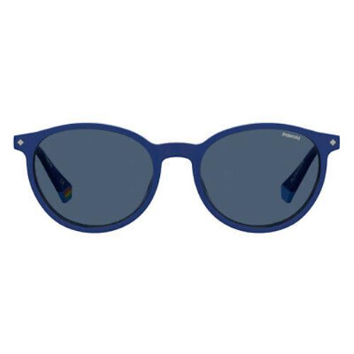 Polaroid 6137/cs Sunglasses Unisex Blue Oval Modified 52mm