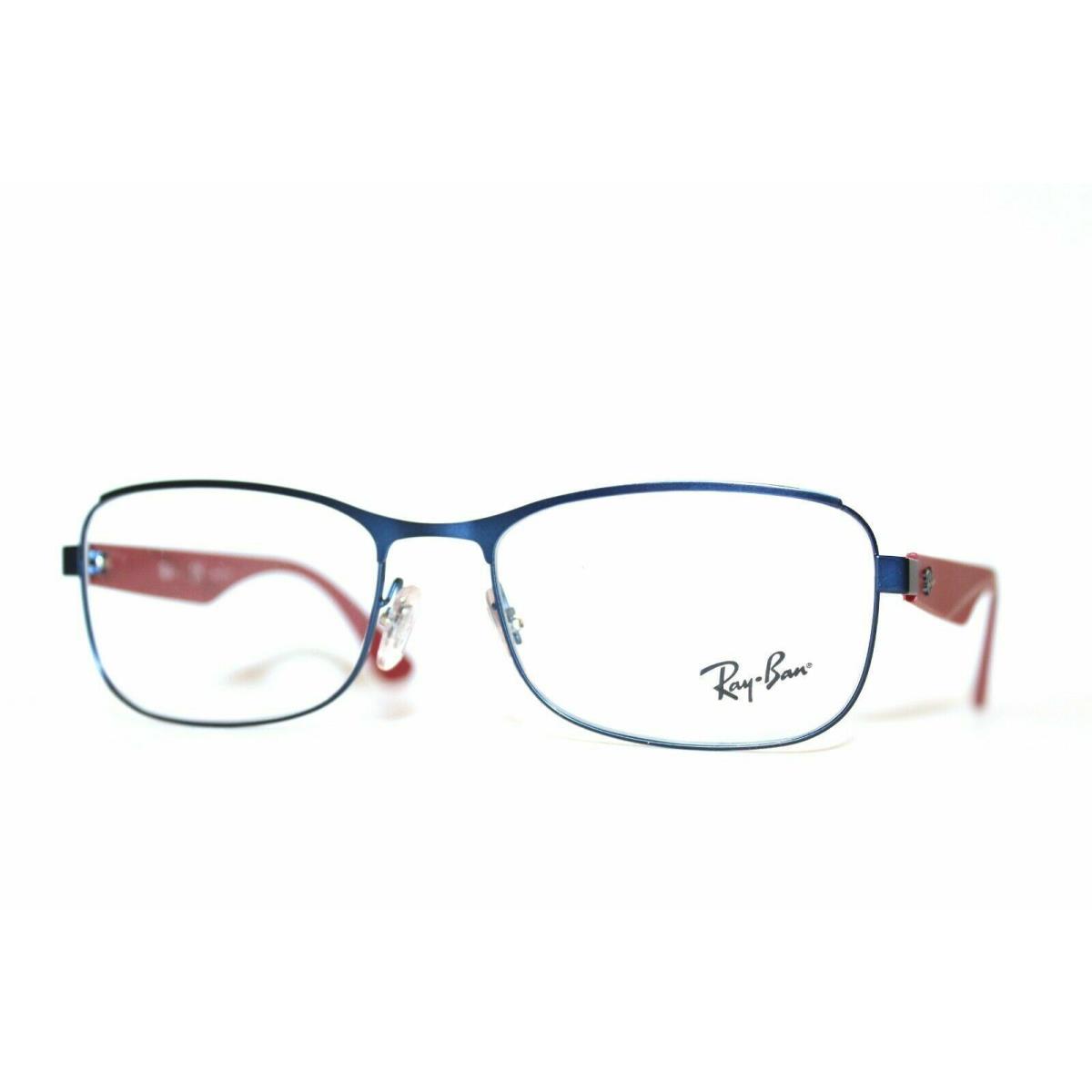 Ray Ban Blue Metal Frame Red Eyeglasses RX RB 6307 2510 53mm 17mm 140