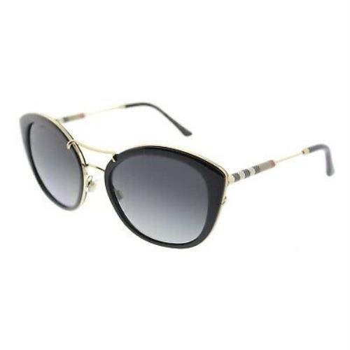 Burberry Polarized Women`s BE4251Q Sunglasses Black/polar Grey Gradient 53mm