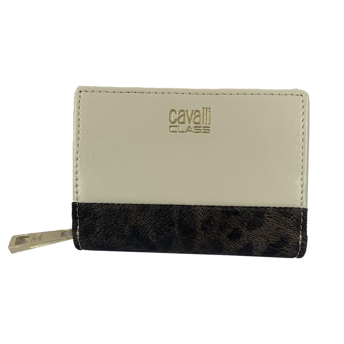 Roberto Cavalli Candy Leopard Wallet White