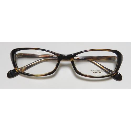 Oliver Peoples Marcela Simple Elegant Hip Eyeglass Frame/glasses/eyewear Brown Pattern