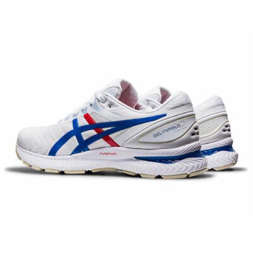 Asics gel nimbus 22 white electric blue Clearance