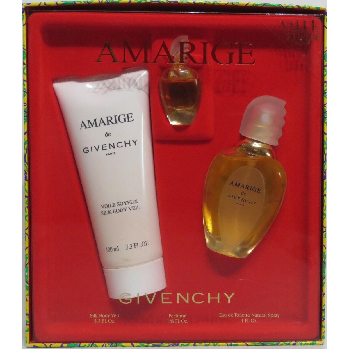 Amarige Givenchy Gift Box Perfume 1/8oz Eau de Toilette 1 oz Silk Body ...