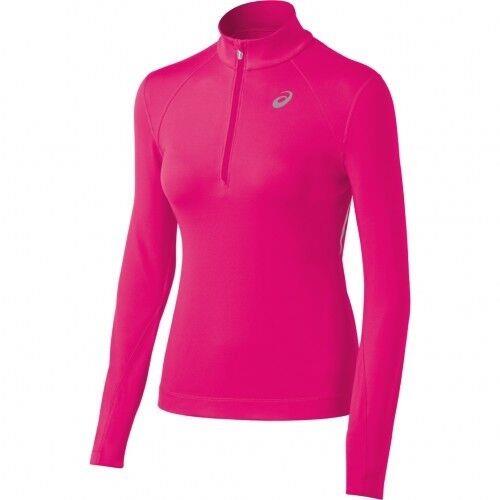Asics Thermal XP 1/2 Zip Womens Long Sleeve Shirt Size XL Pink Glow