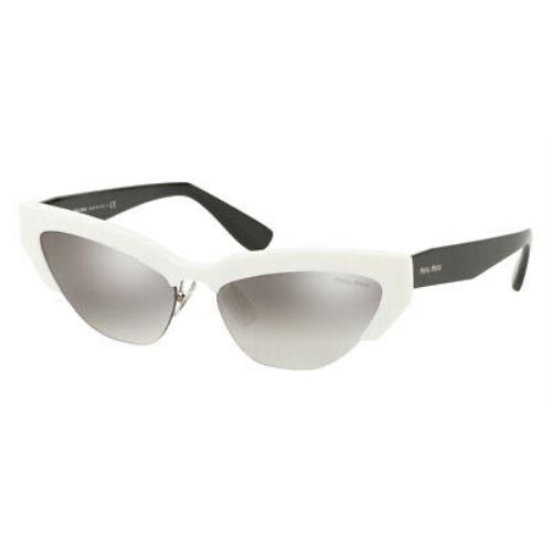 Miu MU 04US Sunglasses Women White Cat Eye 59mm