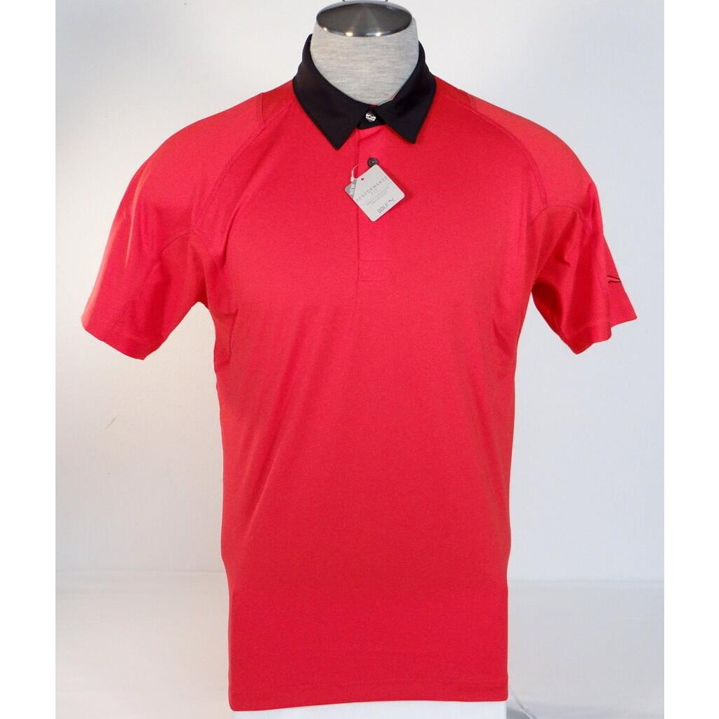 Puma Golf Coolmax Titan Tour Red Short Sleeve Polo Shirt Men`s
