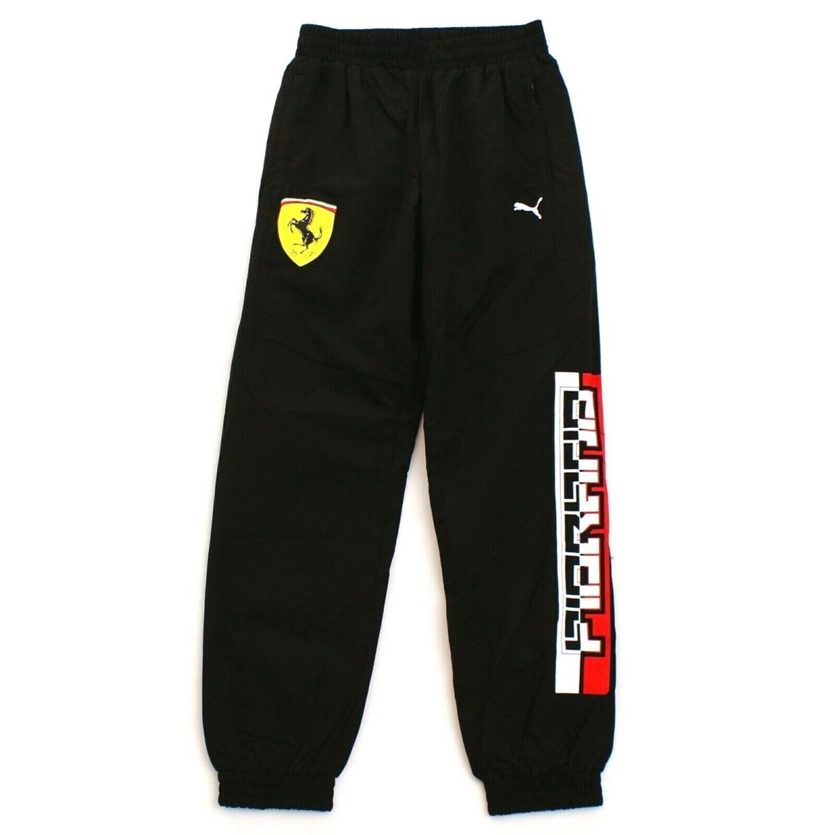Puma Black Scuderia Ferrari Street Woven Mesh Lined Pants Men`s