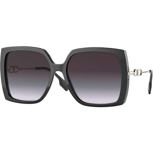 Burberry Sunglasses BE4332 30018G 57mm Black / Grey Gradient Lens - Frame: Black, Lens: Gray