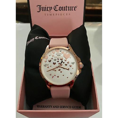 Juicy Couture Fergie Gold and Crystal Heart Pink Women`s Watch