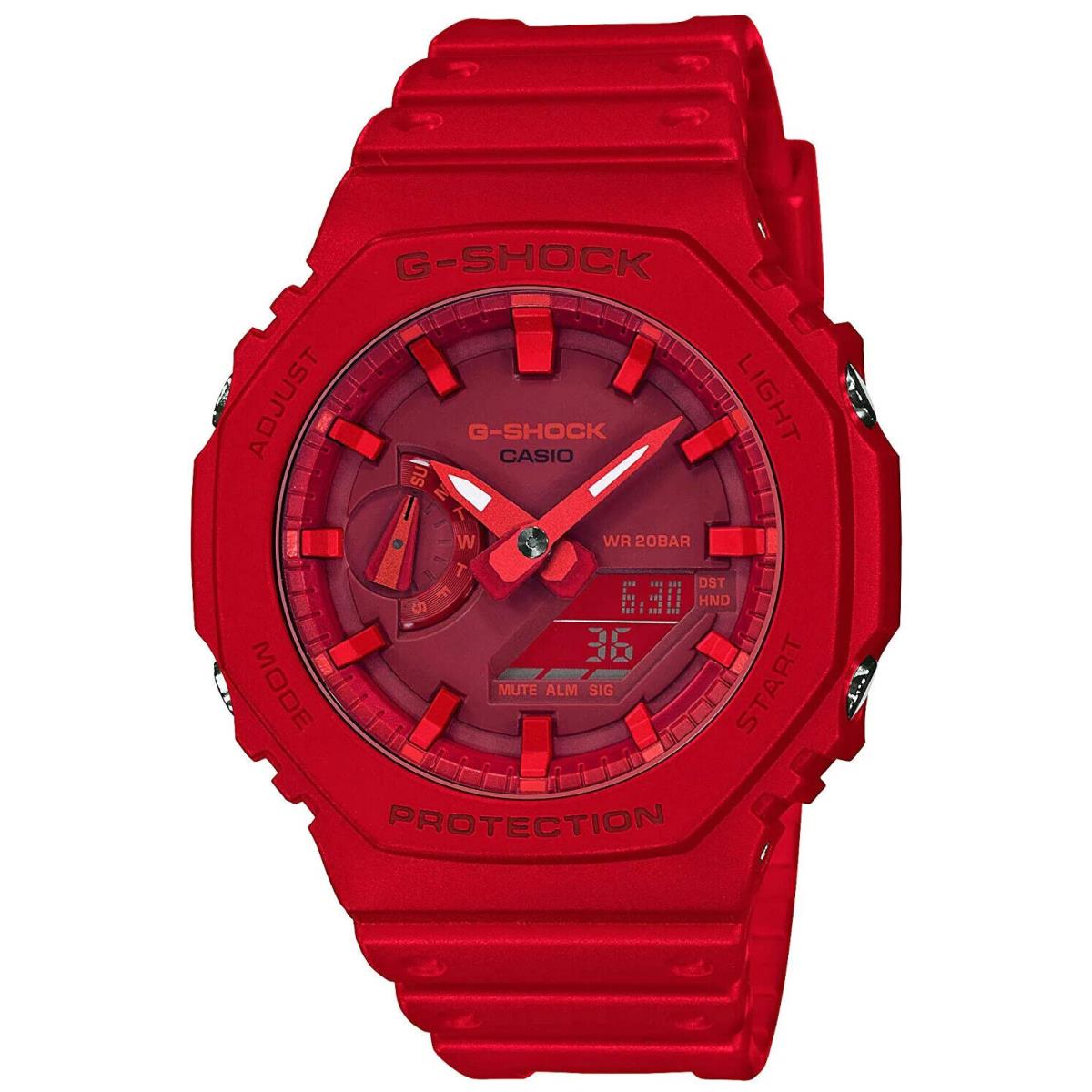 Casio G-shock Carbon Core Mens Ana-digi Red Watch GA2100-4A