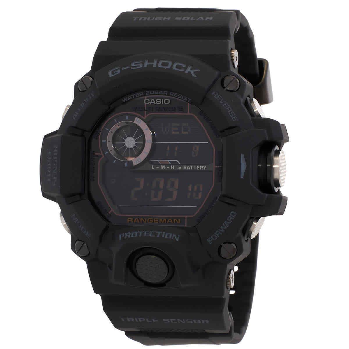 Casio G-shock Master Of G Land Chronograph Gmt Quartz Digital Black Dial Men`s