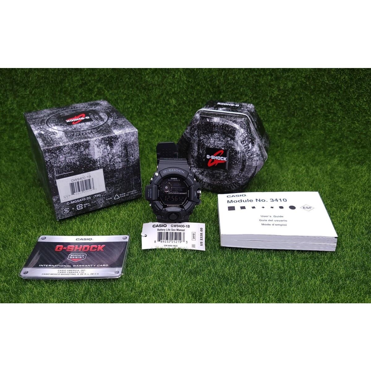 Casio G-shock Rangeman Men`s Watch - Tough Tactical Digital Black - GW9400-1B