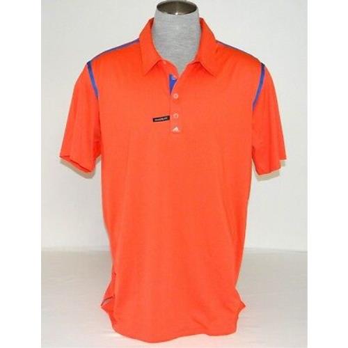 Adidas Golf Coolmax Pure Motion Coral Short Sleeve Polo Shirt Men`s
