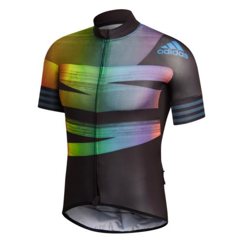 Adidas Men`s Adistar Pride Cycling Shirt Black/glory Blue