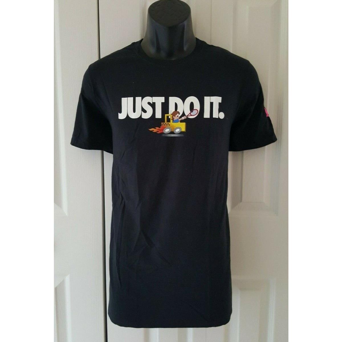 Mens Nike Federer RF Just DO IT Tennis T-shirt Black 889146-010